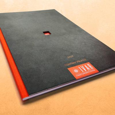 Company profile con copertina fustellata